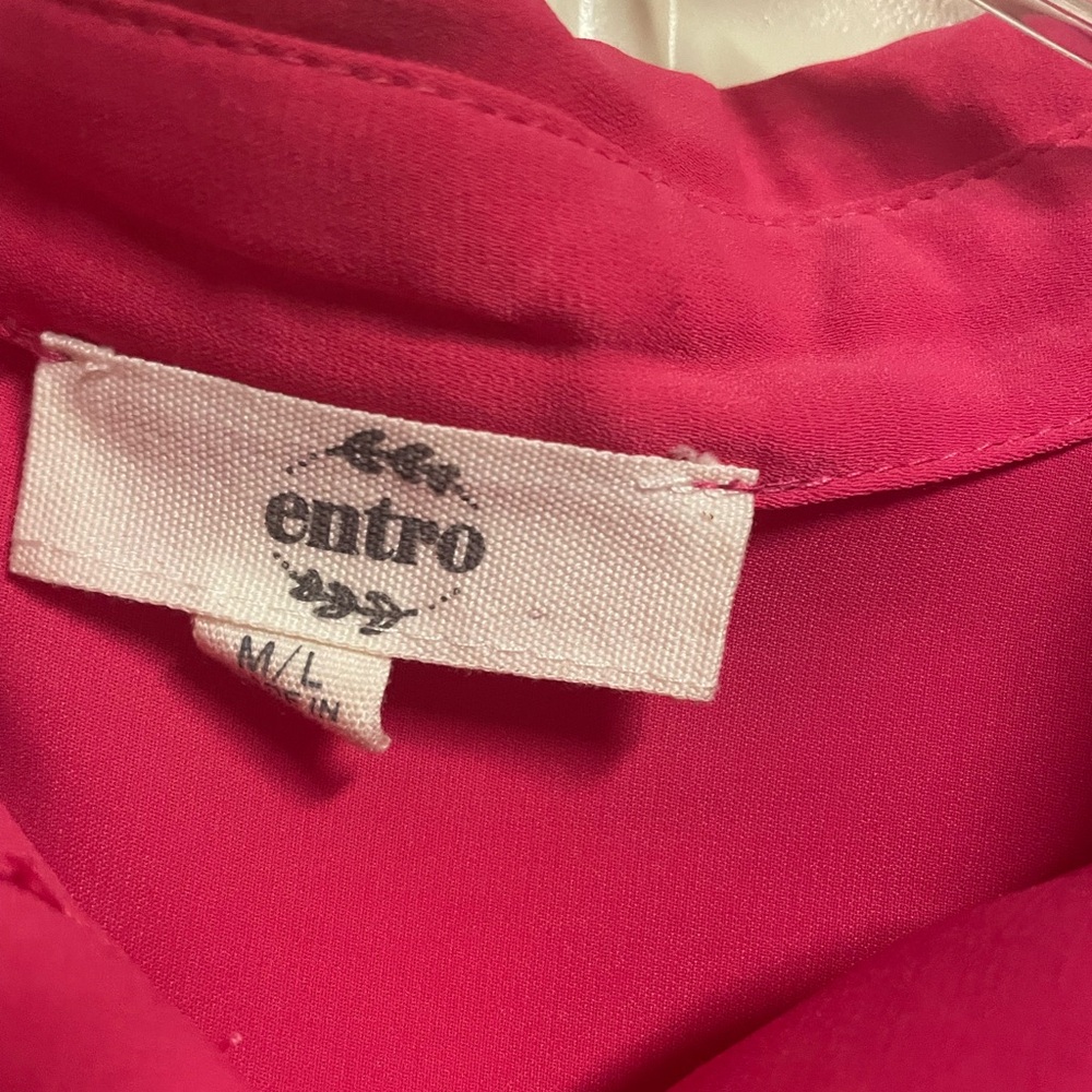 Entro Pink Button Down Shirt